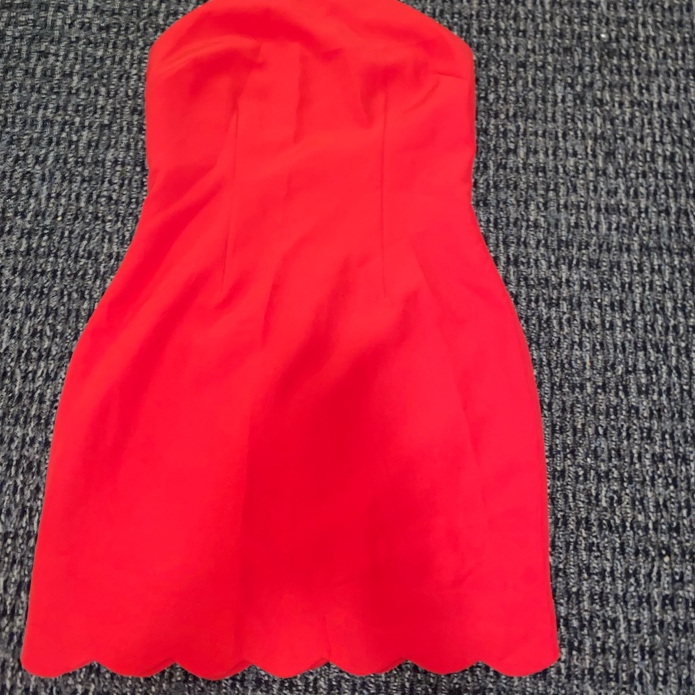 Halter neck red dress